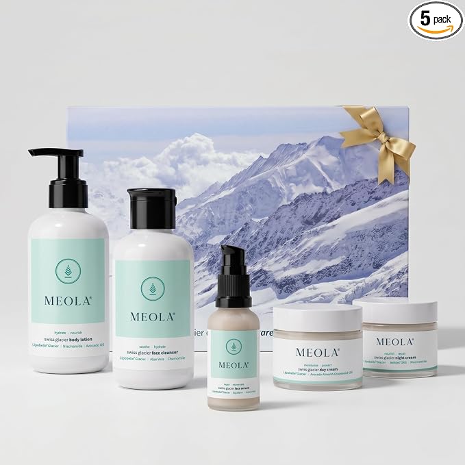 Meola Swiss Glacier Skincare Kit | 5-Piece Gift Set