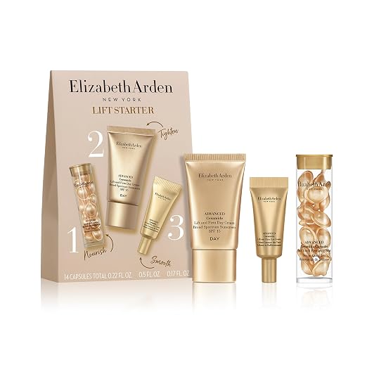 Elizabeth Arden Advanced Ceramide 30-Day Complete Anti-Aging & Hydration Treatment – Ceramide Face Serum Capsules for Firm, Radiant & Nourished Skin